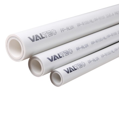 Труба ПП PP-ALUX VALTEC армированная алюминием, VTp.700.AL25.20 PN 25, 20 ММ (белый) фото1