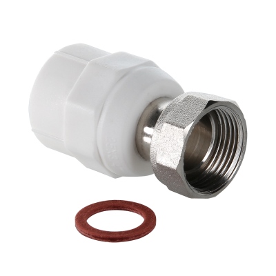 Муфта пп с накидной гайкой 20х3/4"  VALTEC VTp.708.0.02005 соединитель полипропиленовый фото1