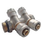 Коллектор APE 3/4" x 1/2" с запорными вентилями, 2 контура арт.7902L