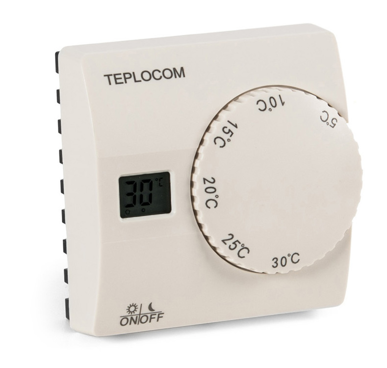 Проводной комнатный термостат TEPLOCOM TS-2AA/8A фото1