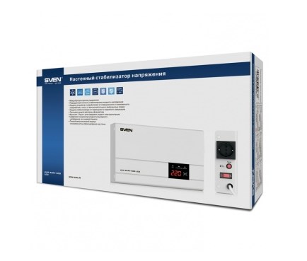 Стабилизатор напряжения SVEN AVR SLIM-1000 LCD фото4