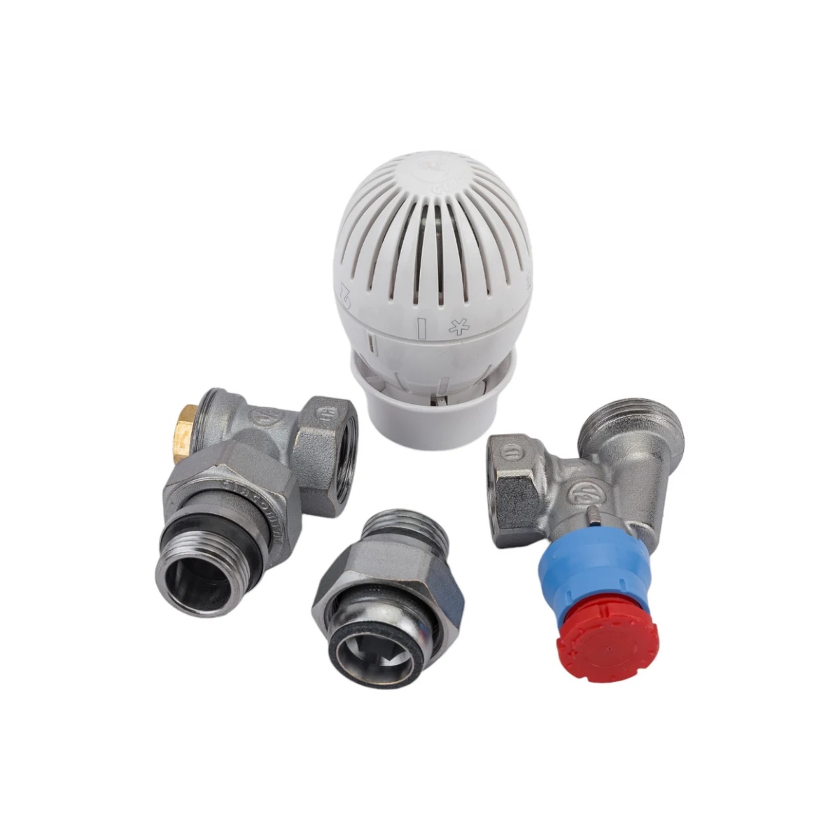 Термоcтатический комплект радиаторных кранов Giacomini 1/2 " R470FX023, осевой. фото1
