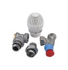 Термоcтатический комплект радиаторных кранов Giacomini 1/2 " R470FX023, осевой.