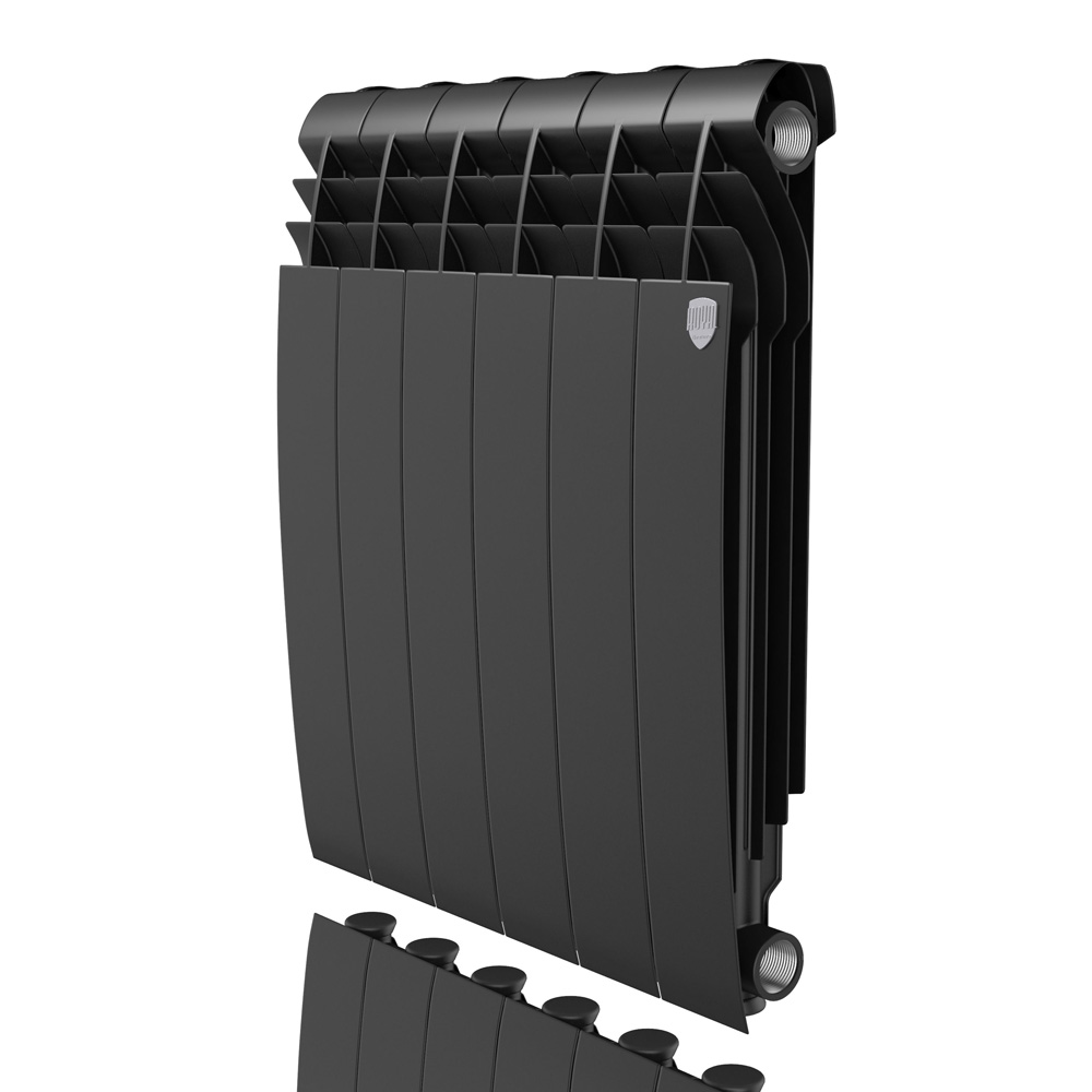 Радиатор биметаллический Royal Thermo BiLiner 500 Noir Sable (черный) фото1