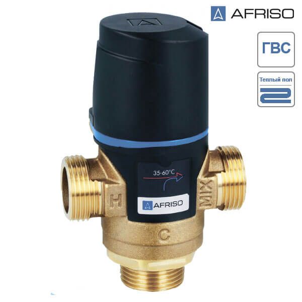 Термостатический смесительный клапан AFRISO ATM 343 G 3/4" 35-60° арт.1234310 фото1