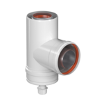 Тройник 60/100 с прочисткой и отводом конденсата KRATS TT.6060