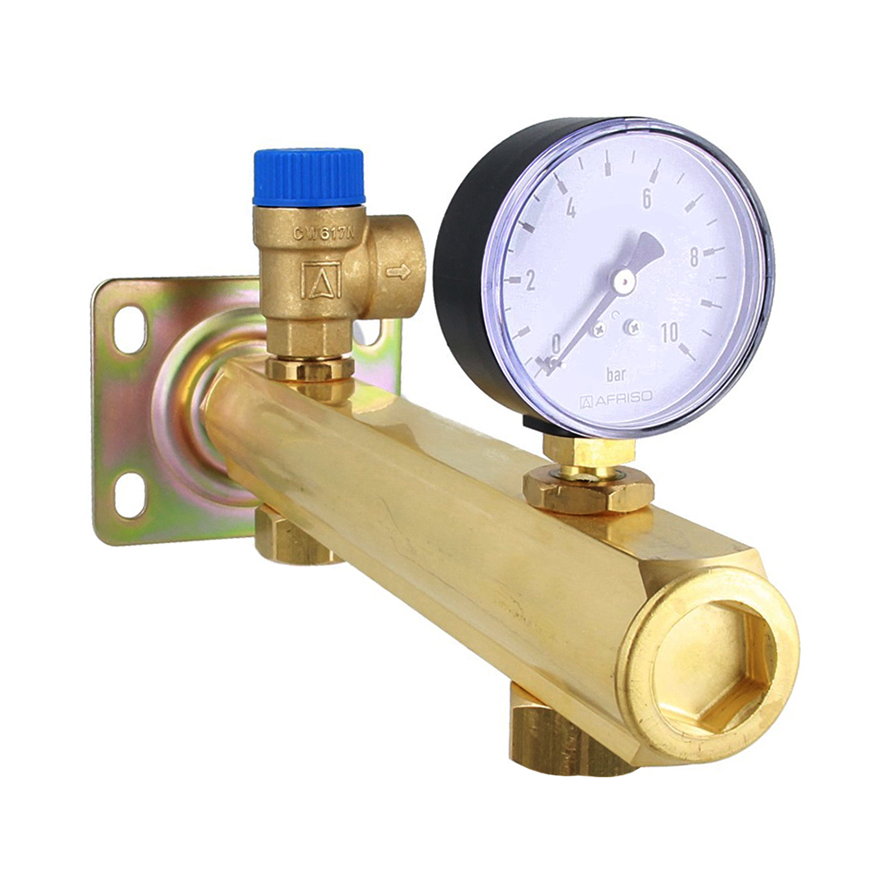 Группа безопасности для бойлера BSB 620 с подключением расширительного бака 6.0 bar 3/4"ВР Afriso арт. 9062000 фото1