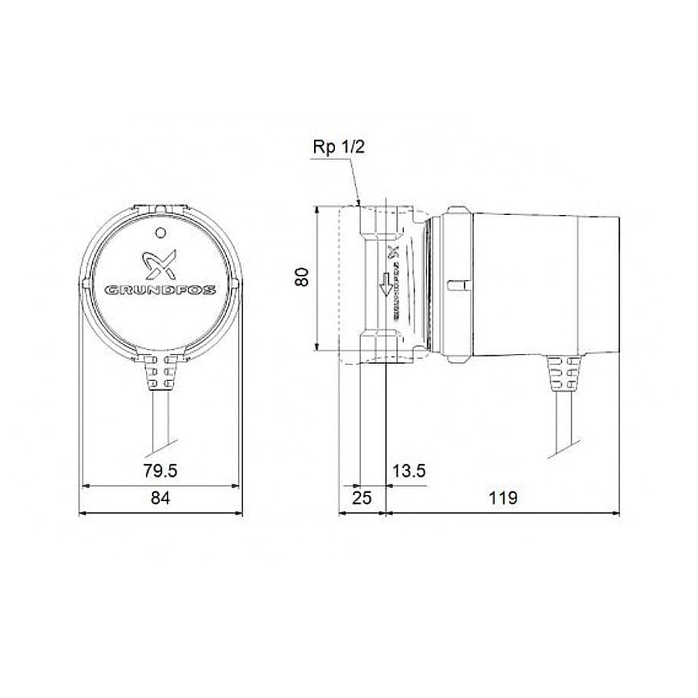 Рециркуляционный насос Grundfos Comfort 15-14 B PM фото5