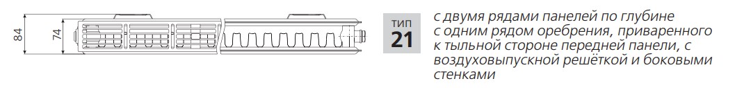 Стальной радиатор Prado Classic Тип 21 500 600 мм фото2