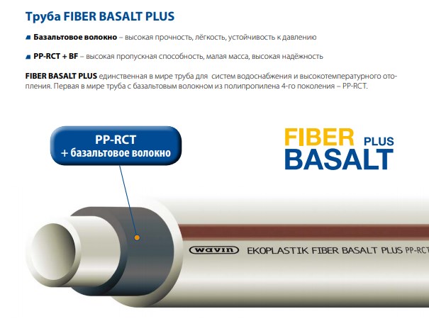 Труба армированная ПП 25 х 3.5 мм FIBER BASALT PLUS Wavin Ekoplastik Чехия фото3