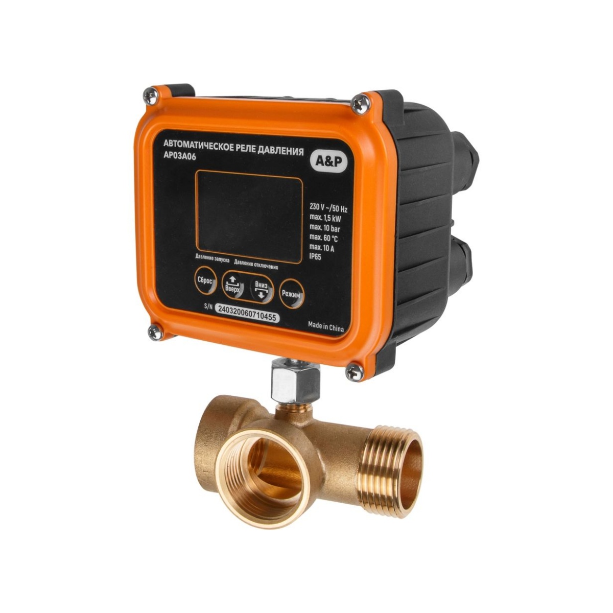 Автоматическое реле давления для насоса 1/4" вн. A&P (AP03A06) фото3
