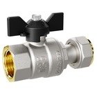 Кран шаровый с накидной гайкой 1/2" вн.-вн. бабочка, LD (LD.47.346.15)