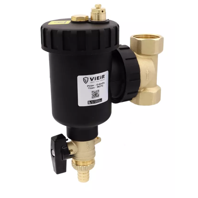 Универсальный самопромывной магнитный фильтр-дешламатор 3/4" VR1141 Vieir фото1