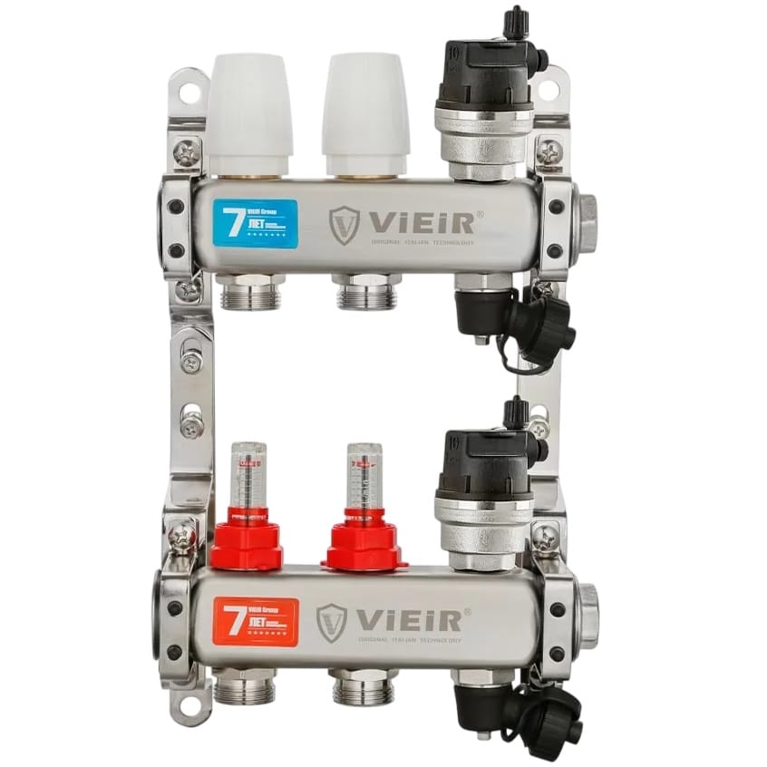 Коллекторная группа с расходомерами Vieir VR123-02A 2 вых фото1