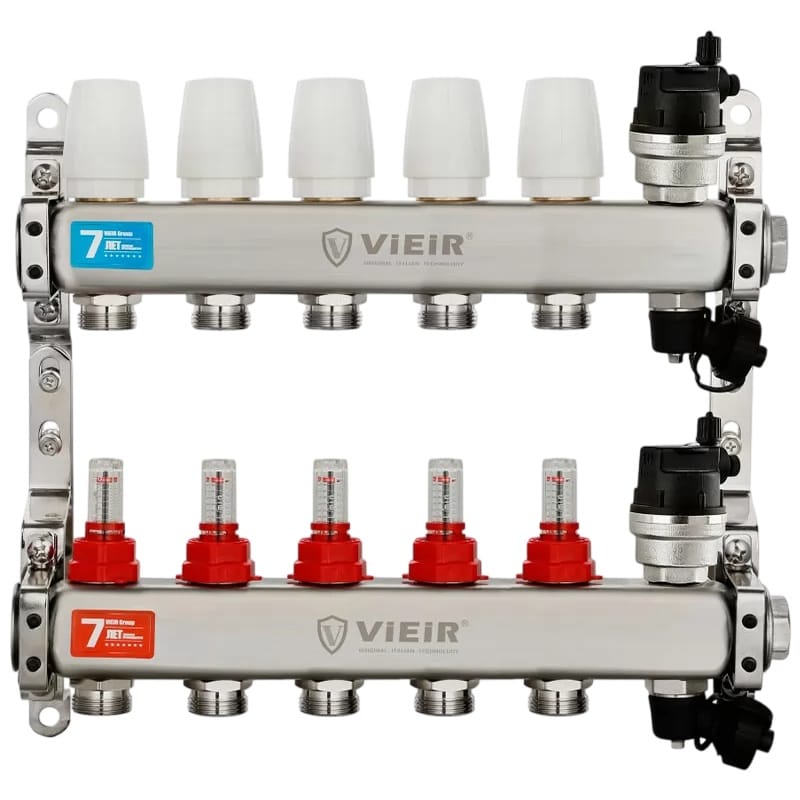 Коллекторная группа с расходомерами Vieir VR123-05A 5 вых фото1