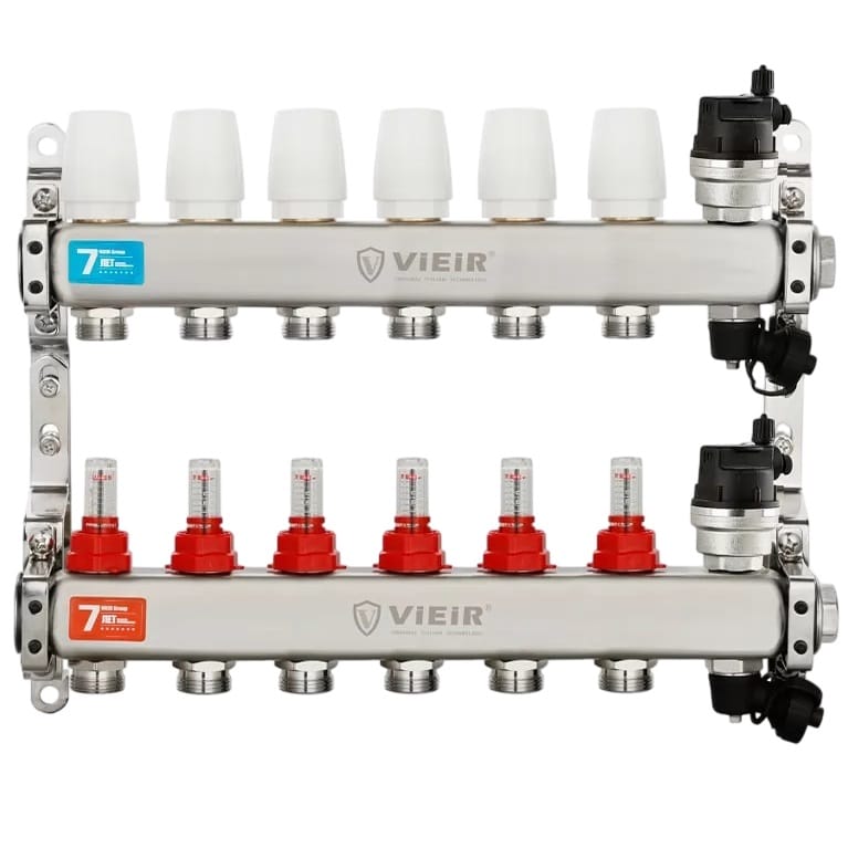 Коллекторная группа с расходомерами Vieir VR123-06A 6 вых фото1