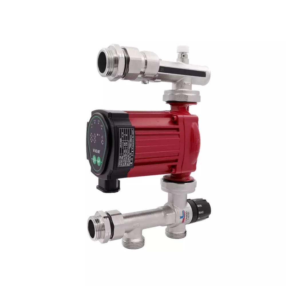 Насосно-смесительный узел для теплого пола с эксцентриком Vieir VR253 20-55°гр 1" KVS 2.2 (без насоса) фото1