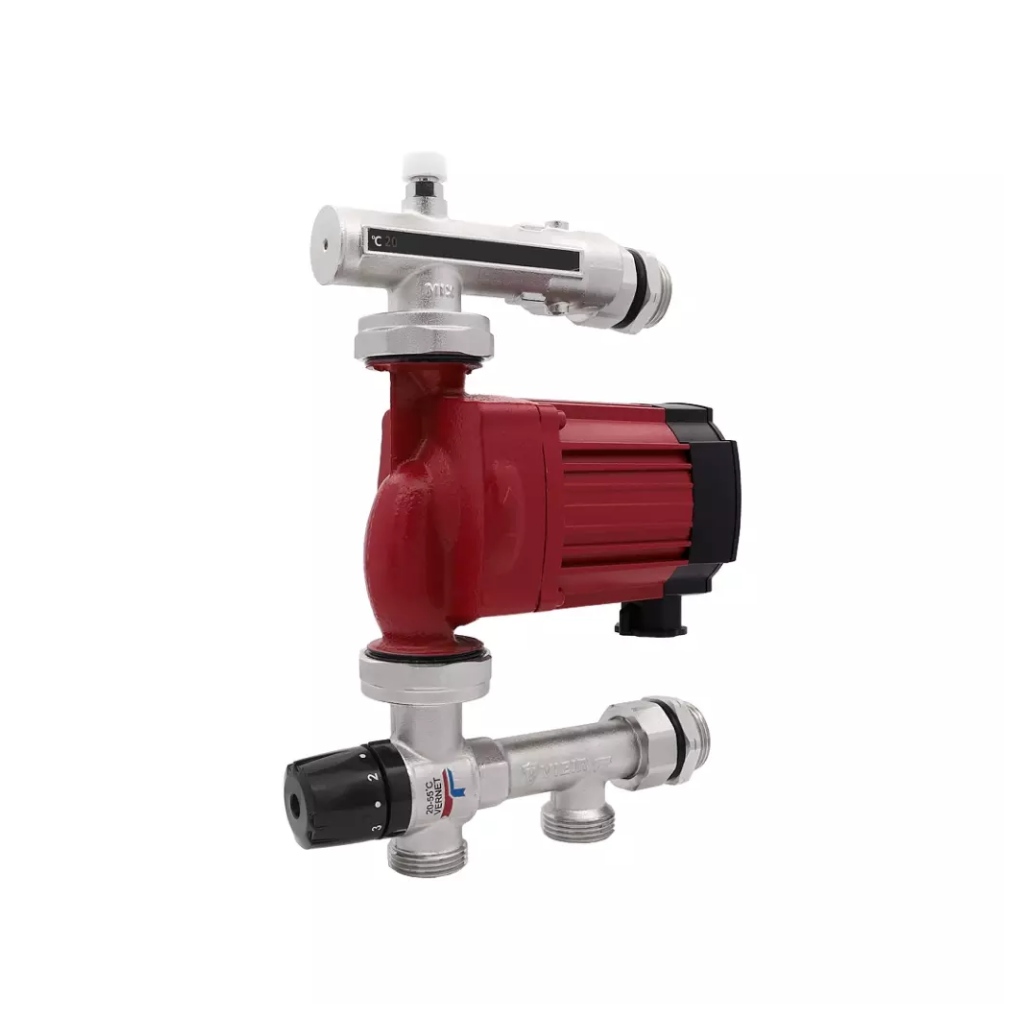 Насосно-смесительный узел для теплого пола с эксцентриком Vieir VR253 20-55°гр 1" KVS 2.2 (без насоса) фото2