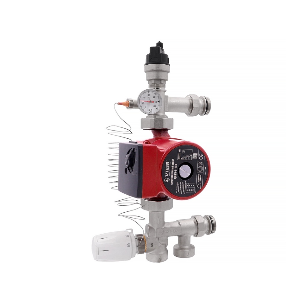 Насосно-смесительный узел для теплого пола VIEIR VR232 1" KVS 3.3 (без насоса) фото1