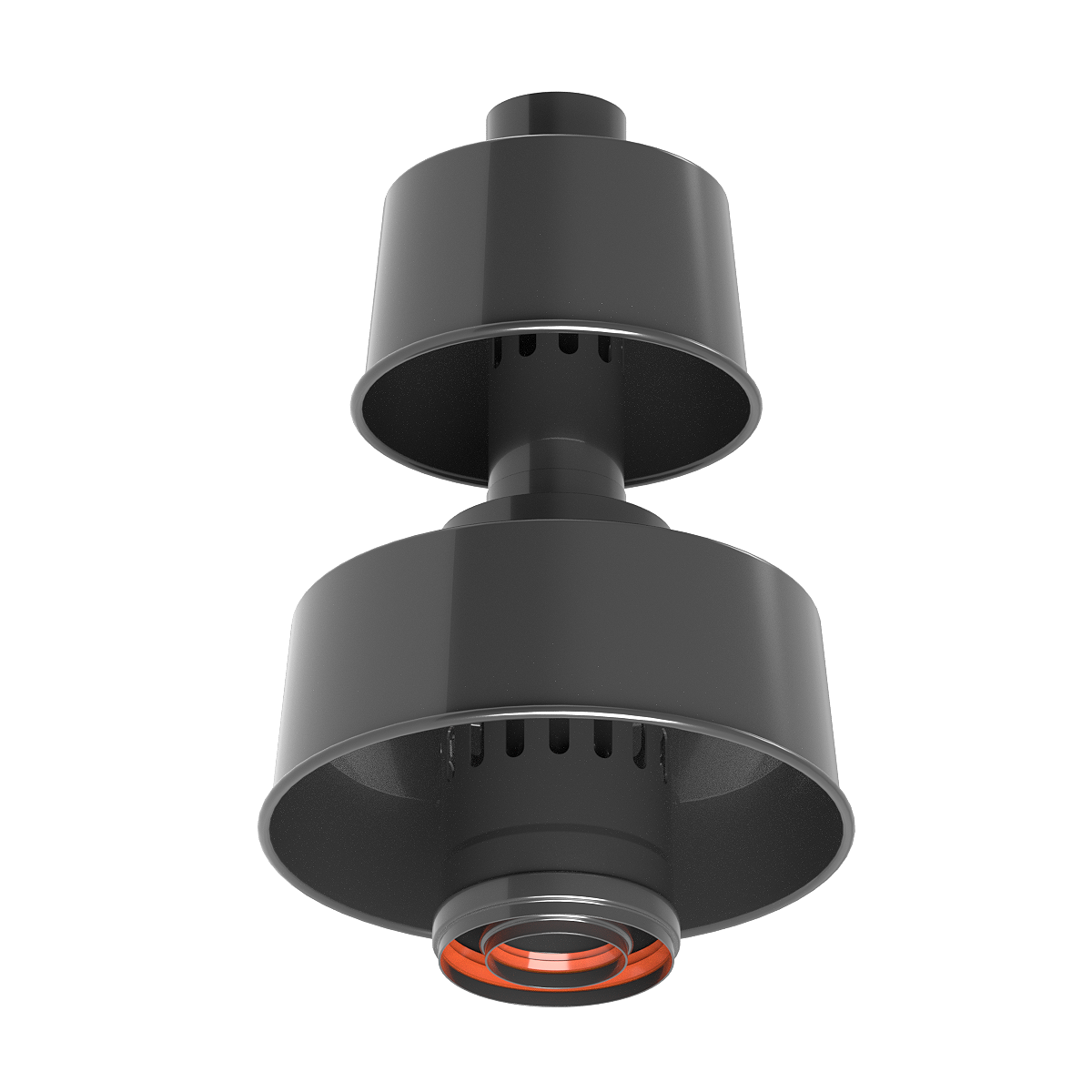 Оголовок с ветрозащитой D 60/100 черный KRATS Арт. оголовок60100Т(Ч) фото1