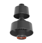 Оголовок с ветрозащитой D 60/100 черный KRATS Арт. оголовок60100Т(Ч)