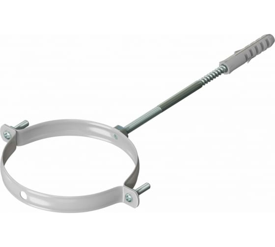 Крепление к стене D80 белое RAL металлическое (вод.хомут) Арт. KS-80 фото1