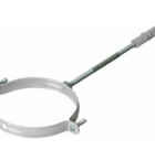 Крепление к стене D80 белое RAL металлическое (вод.хомут) Арт. KS-80