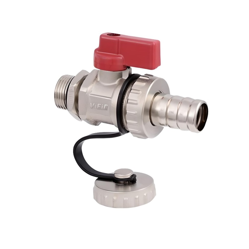 Кран дренажный со съёмным металлическим штуцером VIEIR 1/2″ VR1119 фото1
