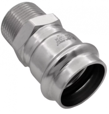 Ниппель прямой 22×1/2″ с НР из нержавеющей стали VIEIR VER-PRO VPSM223 (VP) фото1