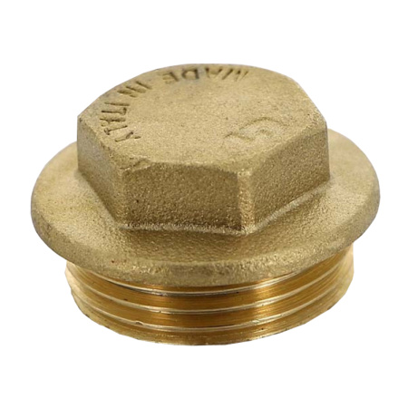 Заглушка латунная НР 3/4" с ограничителем General Fittings арт.2600F4H050000A фото1