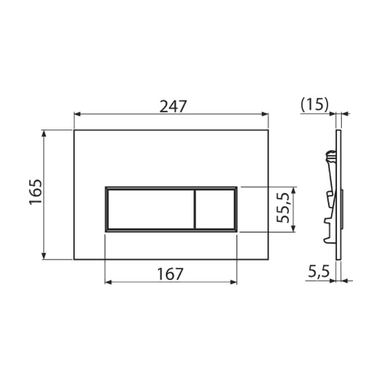Сет 4 в 1 Alcaplast скрытая система инсталляции AM101/1120+M571+M91 (кнопка хром) фото4