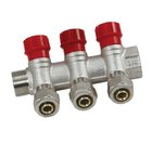 Коллектор регулирующий с вентилями и цангами VIEIR 3/4″x16 VR503 (ЕК) 3 выхода