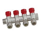 Коллектор регулирующий с вентилями и цангами VIEIR 3/4″x16 VR504 (ЕК) 4 выхода