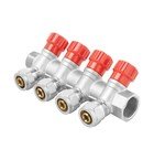 Коллектор регулирующий с вентилями и цангами VIEIR 3/4″x16 VR504 (ЕК) 4 выхода