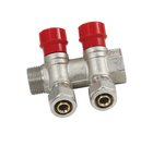 Коллектор регулирующий с вентилями и цангами VIEIR 3/4″x16 VR502 (ЕК) 2 выхода