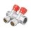 Коллектор регулирующий с вентилями и цангами VIEIR 3/4″x16 VR502 (ЕК) 2 выхода фото1