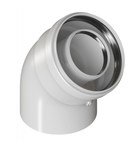 Отвод конденсационный 60/100 угол 45° KRATS Артикул: UK-45