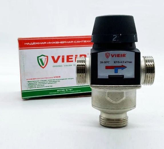 Термостатический смесительный клапан VIEIR 1″ 20-50 °C 4,5 Kvs VR201A фото4