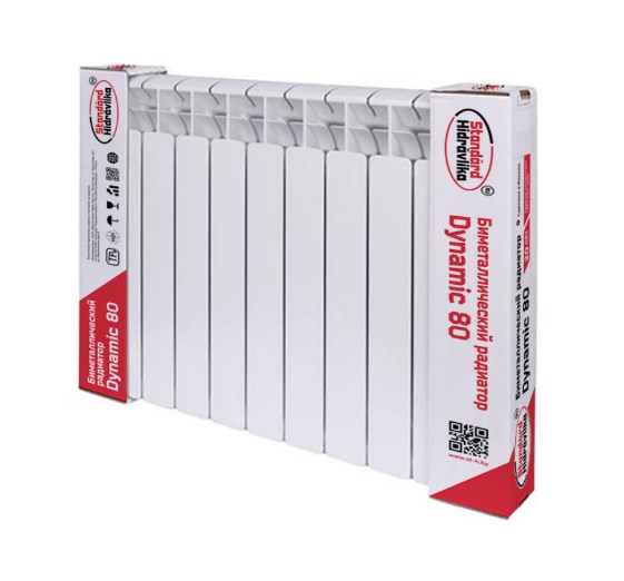 Биметаллический радиатор Standard Hidravlika Dynamic 80 - 8 секций фото1