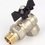 Кран шаровый угловой с американкой 1/2" нар.-вн. бабочка (со сгоном) PN 40 LD (LD 47.206.15) фото1