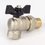 Кран шаровый угловой с американкой 1/2" нар.-вн. бабочка (со сгоном) PN 40 LD (LD 47.206.15) фото3