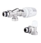 Термоcтатический комплект радиаторных кранов ICMA 1/2" осевой (с термоголовкой)