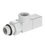 Набор дизайн-вентилей Royal Thermo CUBE, осевой (белый) 1/2" RTE 56.0003 фото6