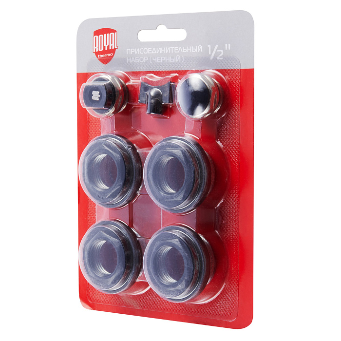 Комплект футорок Royal Thermo 1/2" black черный фото2