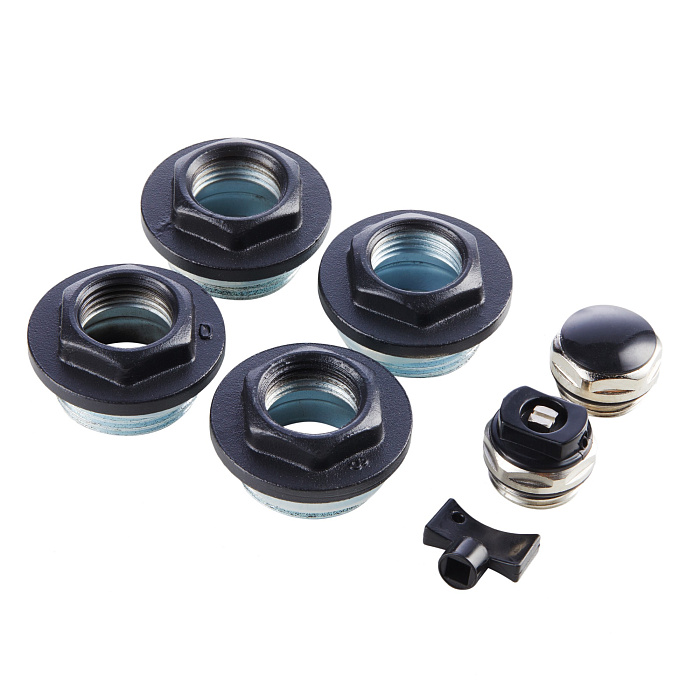 Комплект футорок Royal Thermo 1/2" black черный фото3