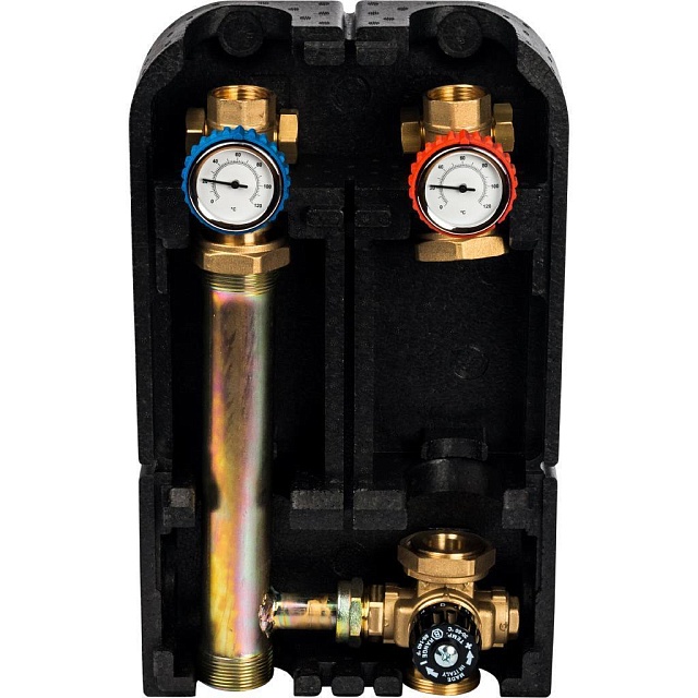 Насосная группа с термостатическим клапаном 1" STOUT без насоса SDG-0002 (SDG-0002-002501) в теплоизоляции  фото1