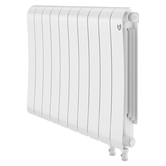Радиатор биметаллический Royal Thermo Infinity 500 Bianco Traffico VR80 - 10 секц.( нижнее подключение) фото2