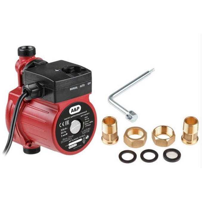 Насос циркуляционный CLASSIC-15/120-Z, A&P (150 Вт, 1560 л/ч, 12 м, для повышения давления) фото1