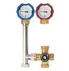 Насосная группа с четырехходовым термостатическим смесительным клапаном KVS 2.5 (25°-55°), 1"x3/4" VIEIR без насоса (VR223)