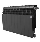 Радиатор биметаллический Royal Thermo BiLiner 350 /Noir Sable VDR - 10 секц. (черный)